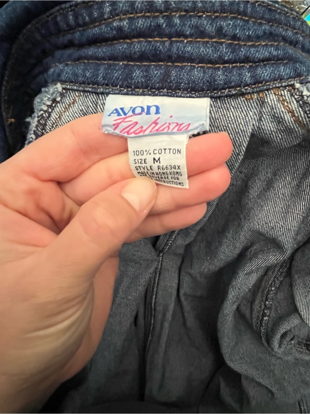 Rare 90s Avon Fashions Denim Trench Coat- Size M - Picture 12 of 16